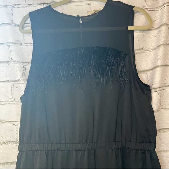 Michael Kors Black Ostrich Feather Jumpsuit, Elastic Waist, NWT! - Picture 2 of 6